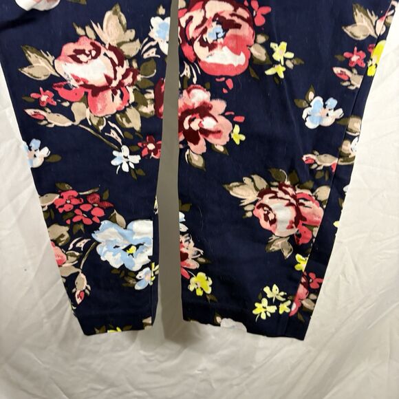 Old Navy Harper Floral Ankle Pants Women's Size 4 Slim Fit Workwear Trousers - Picture 11 of 16
